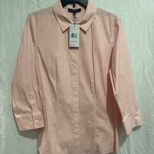 Lafayette 148 fitted cotton blouse